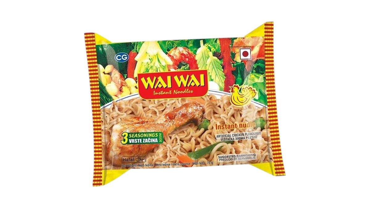 WAI WAI CHICKEN FLAVOUR 75g