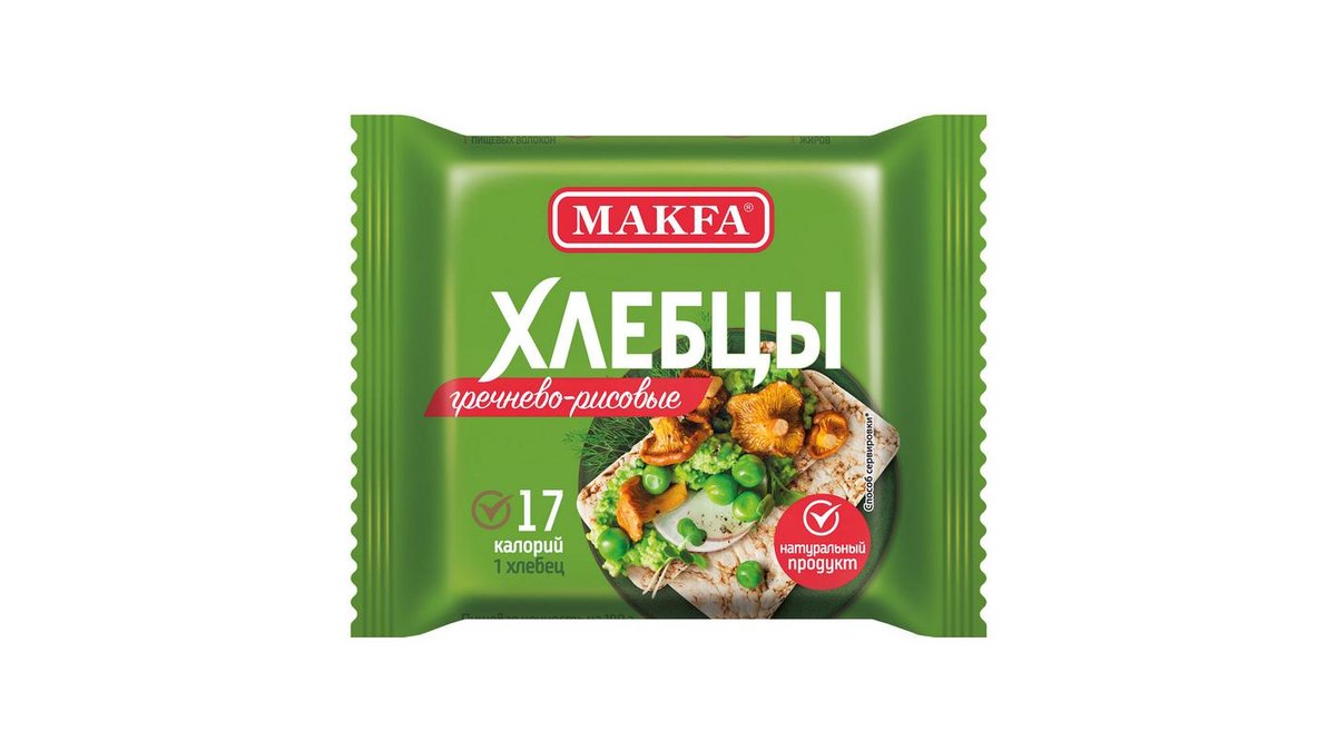 Хлебцы MAKFA Воздушные Гречнево рисовые 60г м/у