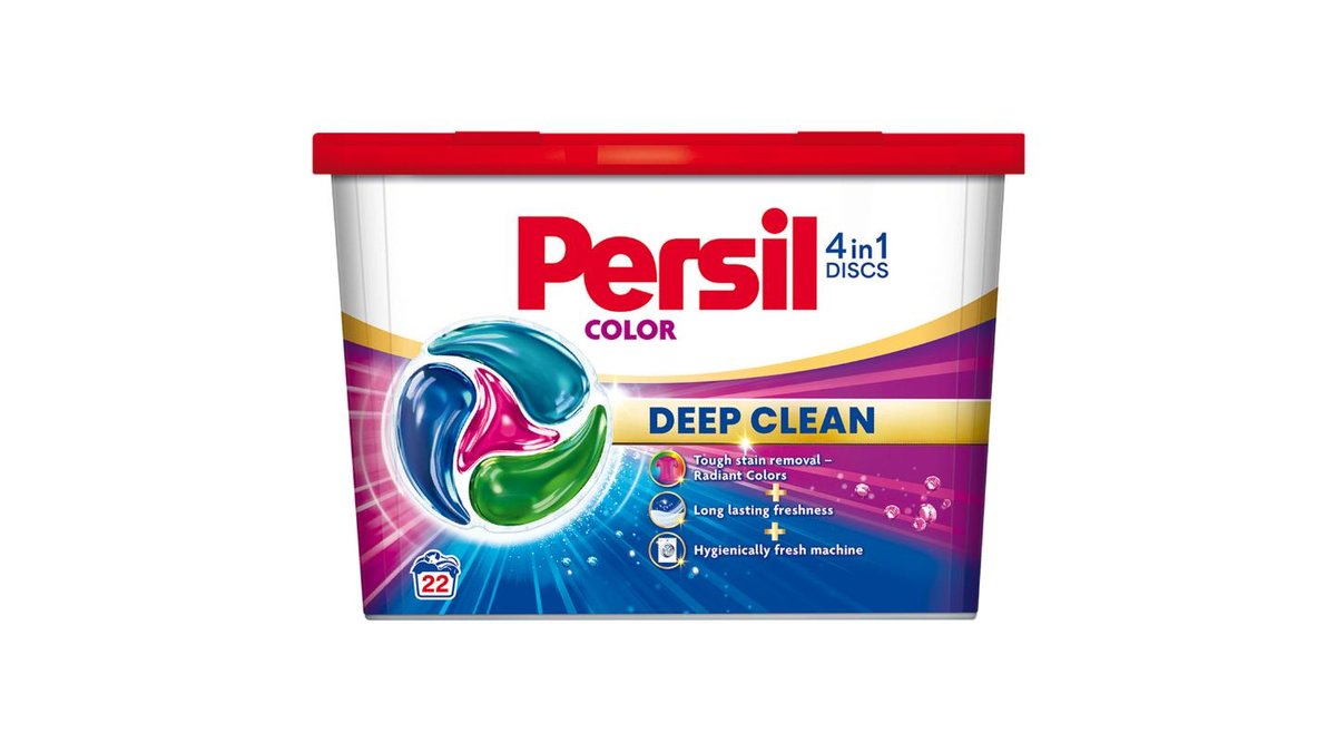 Persil Discs 4in1 Deep Clean Color předdávkovaný prací prostředek 22 praní 22 x 16,5g (363g)