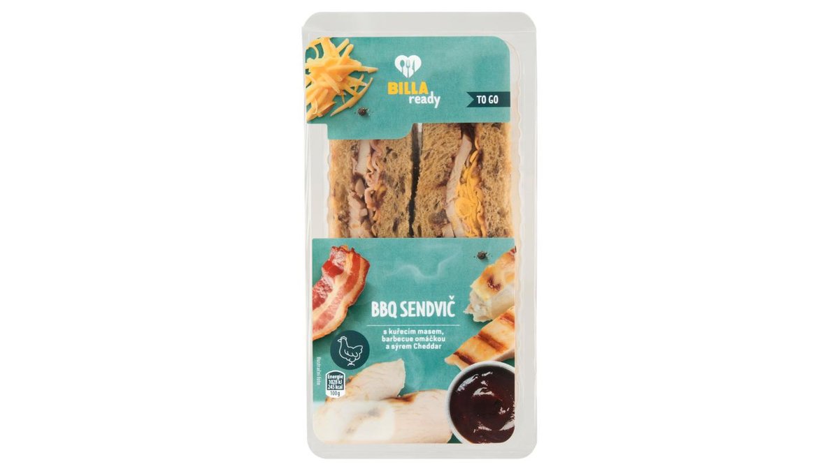 BILLA Ready BBQ sendvič 210g