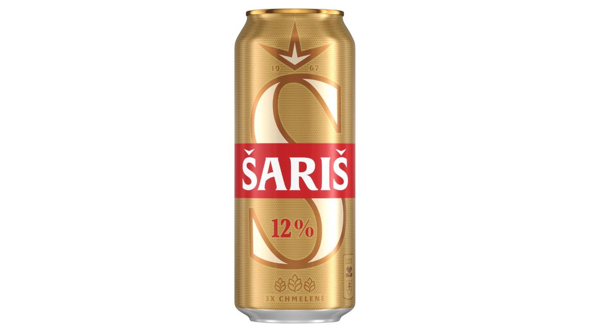 Šariš Žiarivá 12 pivo ležiak svetlý 500 ml