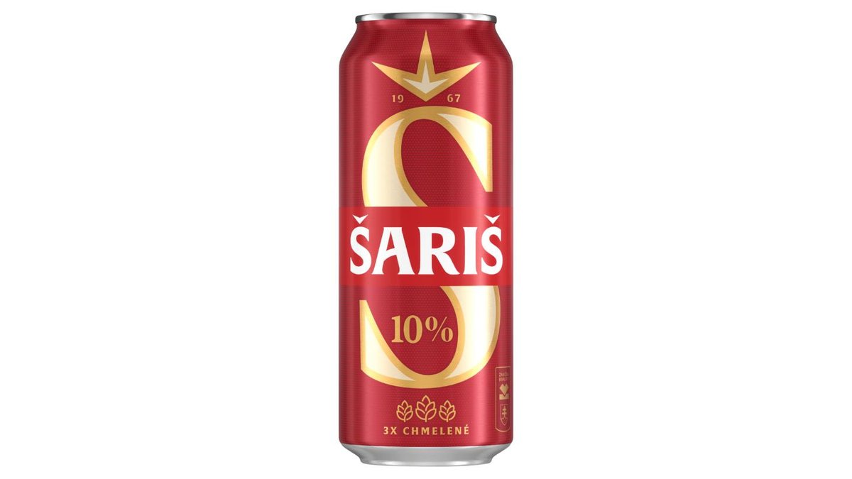 Šariš Iskrivá 10 pivo výčapné svetlé 500 ml