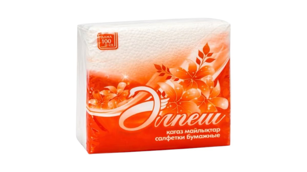 Салфетка Әлпеш белая тонированная р/в 80л