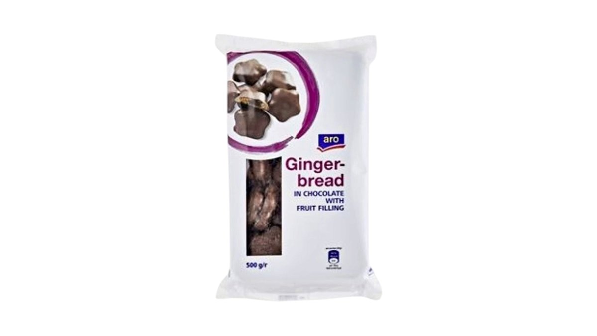 ARO GINGER-BREAD IN CHOCOLATE WITH FRUIT FILLING 500g