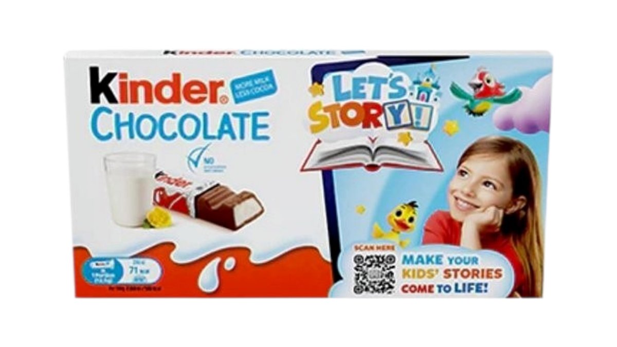 KINDER CHOCOLATE 8 STICKS 100g