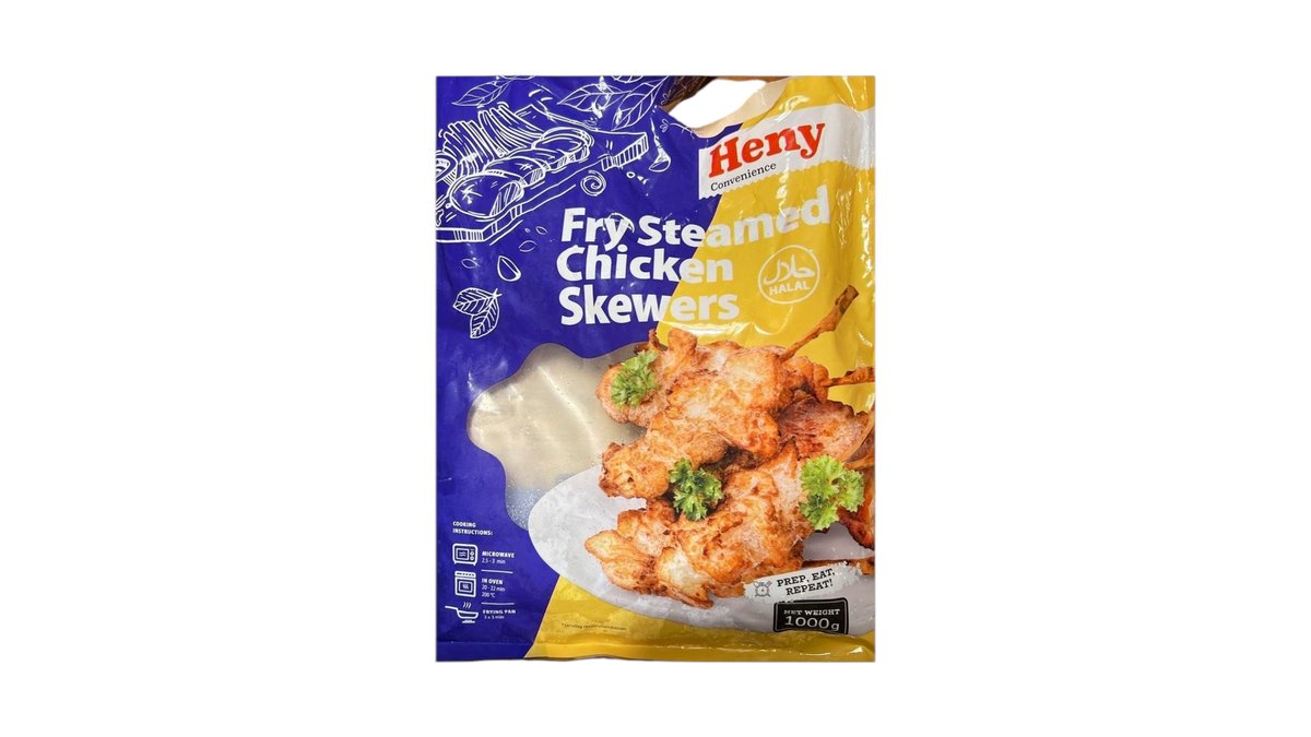 HENY CONVENIENCE FRY STEAMED CHICKEN SKEWERS 1KG