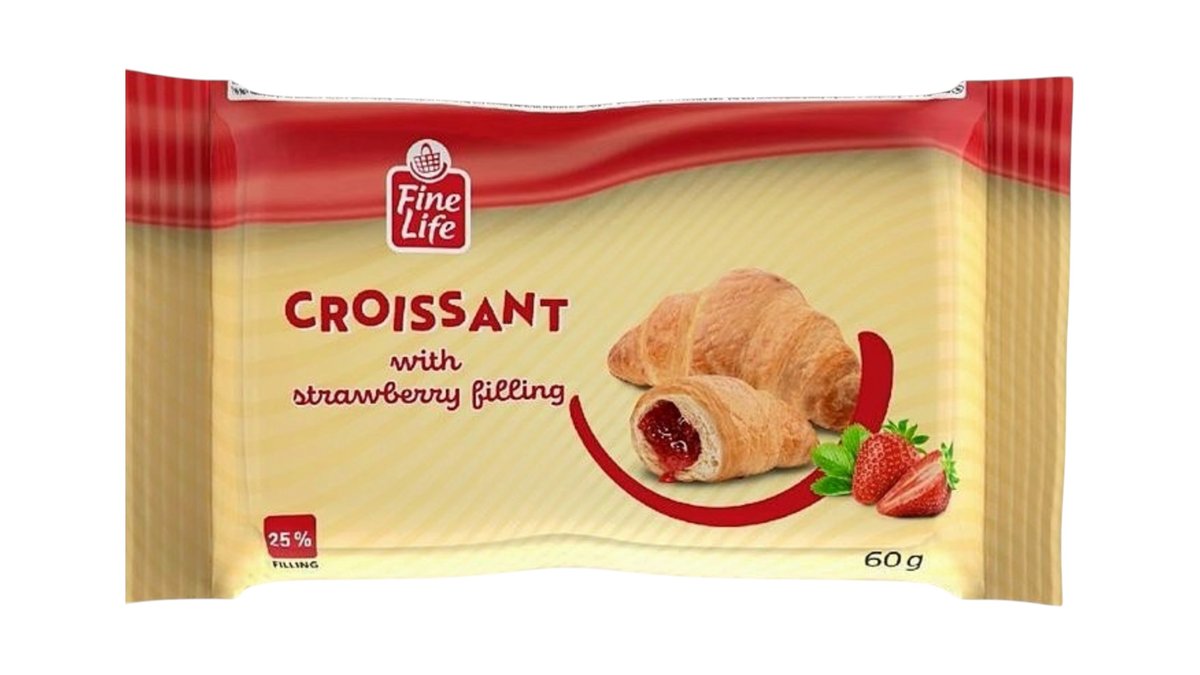 FINE LIFE CROISSANT WITH STRAWBERRY FILLING 60g