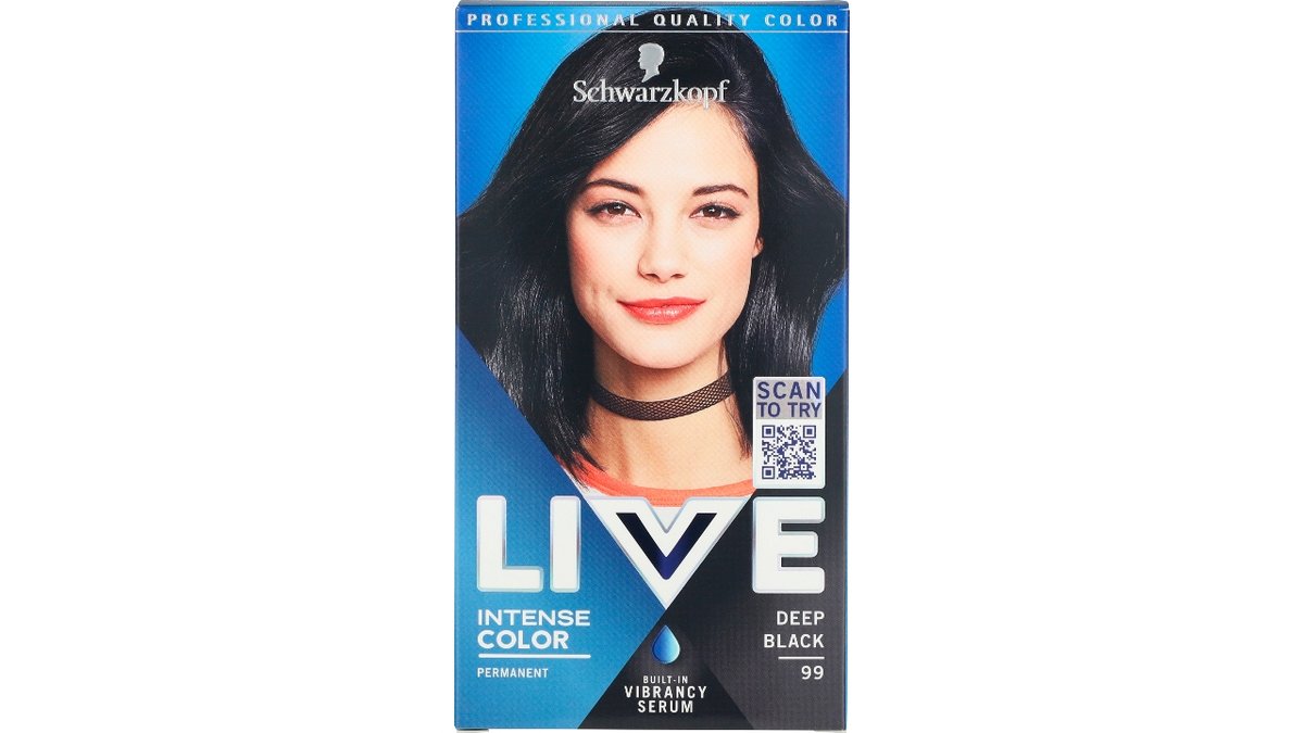 Schwarzkopf Permanent hårfarve 99 Deep Black m. serum 1 stk.