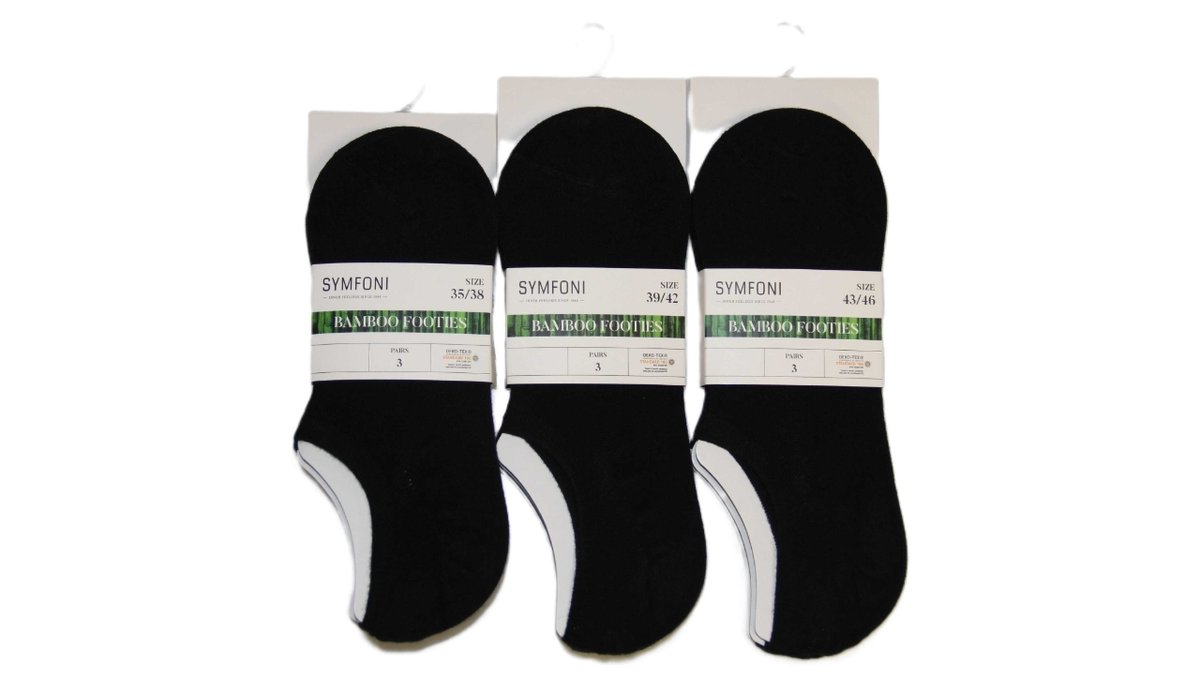 Bamboo Footies 3 Pk 35/38