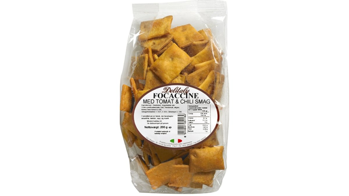 Focaccine m/tomat & chilli 200 g
