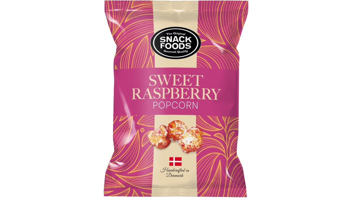 Coated popcorn raspberry 50 g