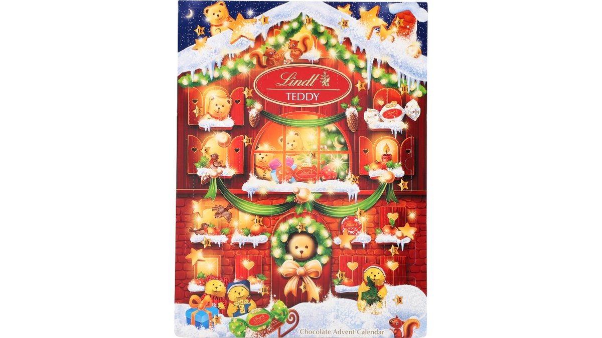LINDT TEDDY JULEKALENDER 170 g