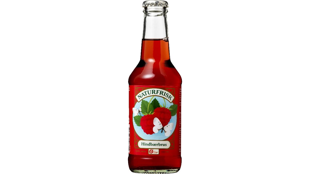 Naturfrisk hindbærbrus øko 250 ml