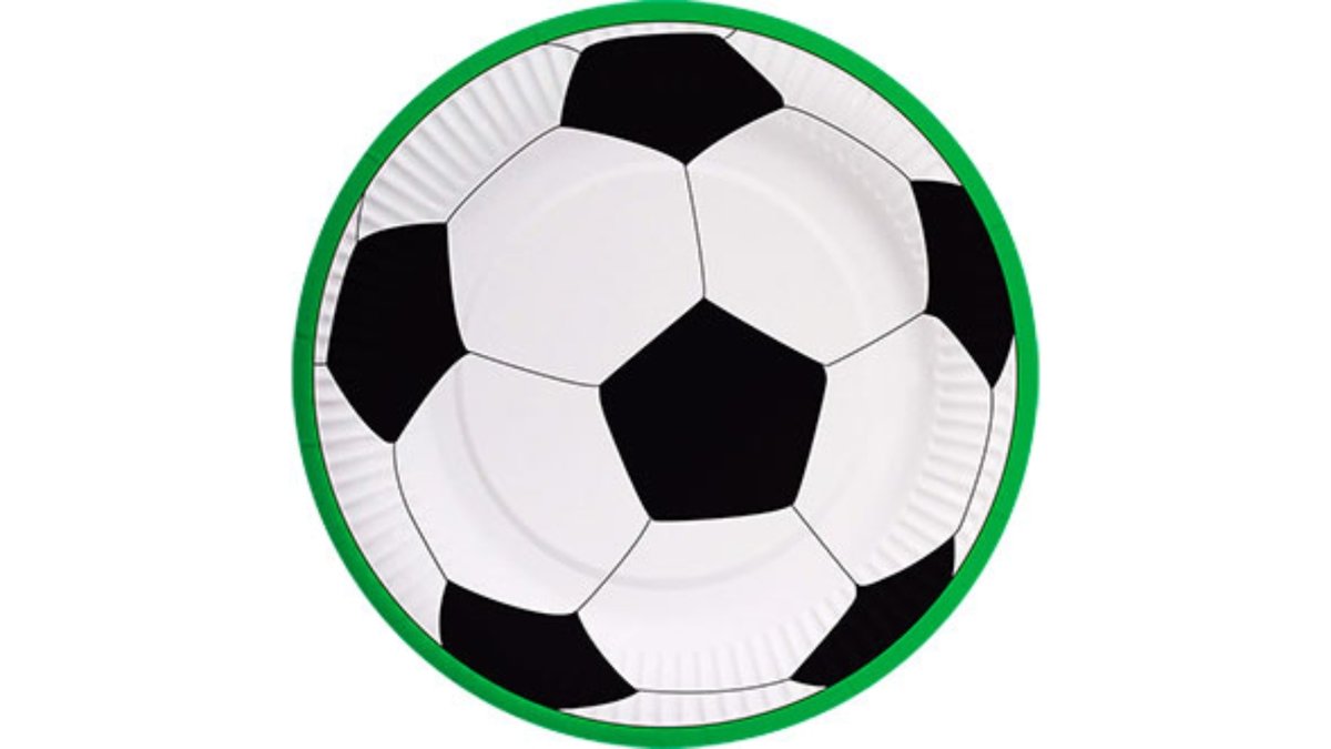 Tallerken fodbold 8 stk 8 stk.