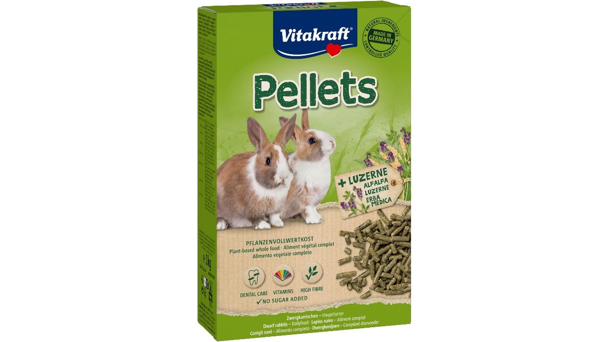Pellets dværgkanin foder 1000 g