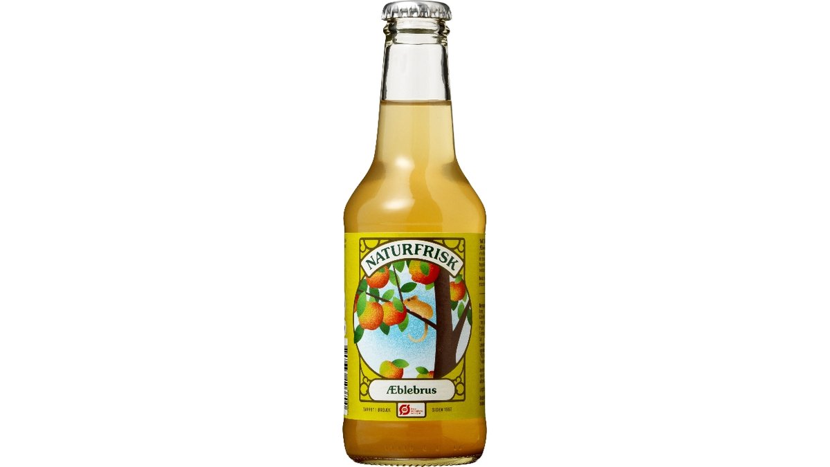 Naturfrisk æblebrus 25 cl øko 250 ml