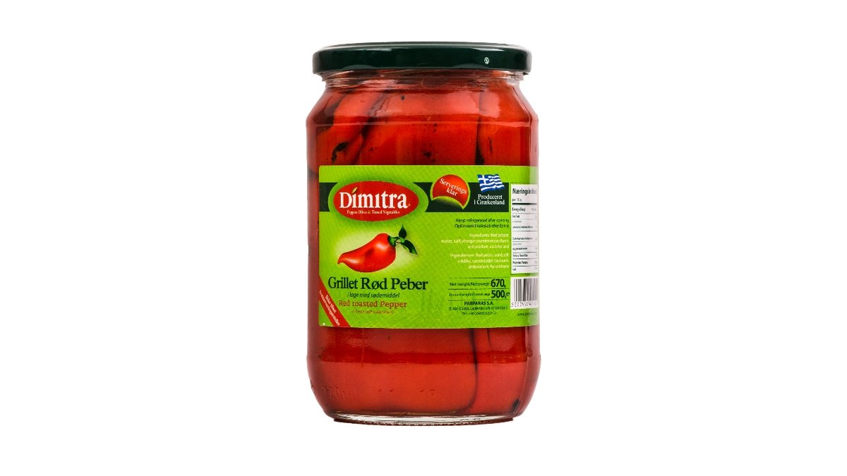 Dimitra rød peber grillet 500 g