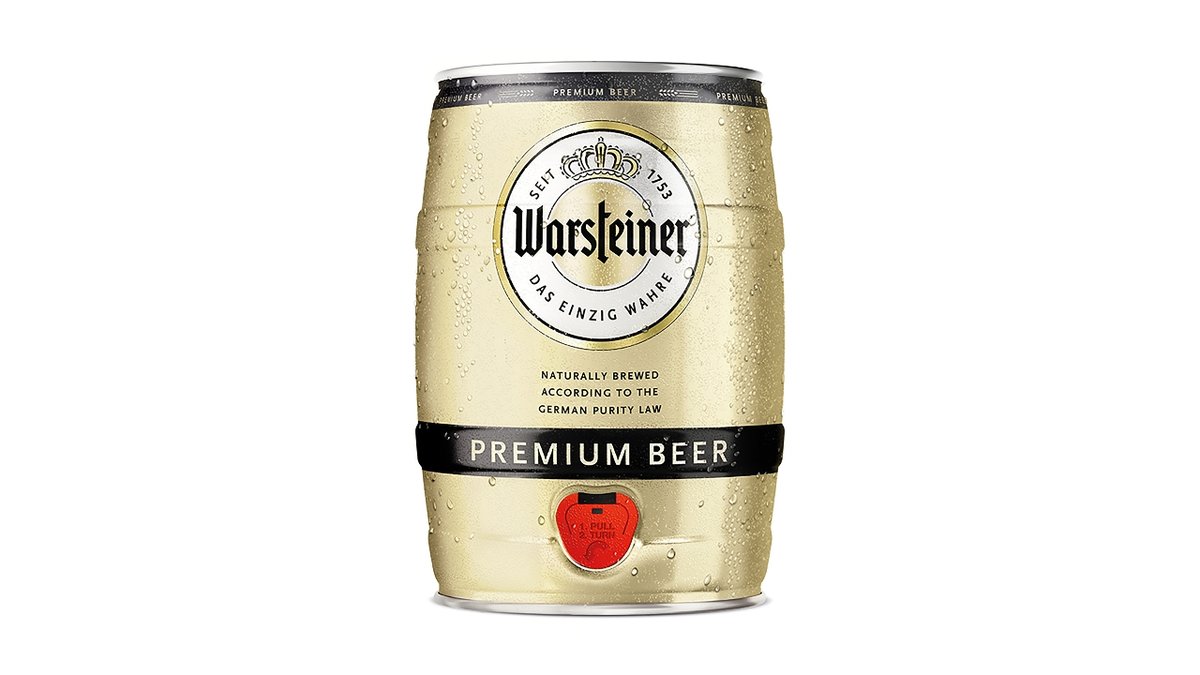 Warsteiner øltønde 5 l 5000 ml