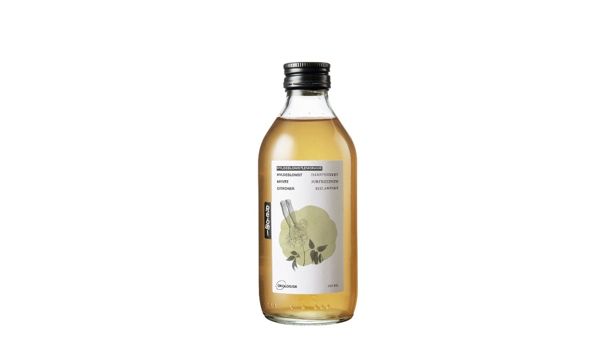 Hyldemostlemonade m. mynte & citron øko. Rebæl 250 ml