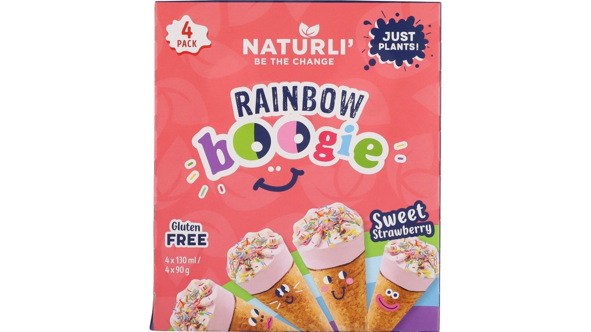 Naturli' Rainbow Boogie vaffel 4 stk 4 stk.
