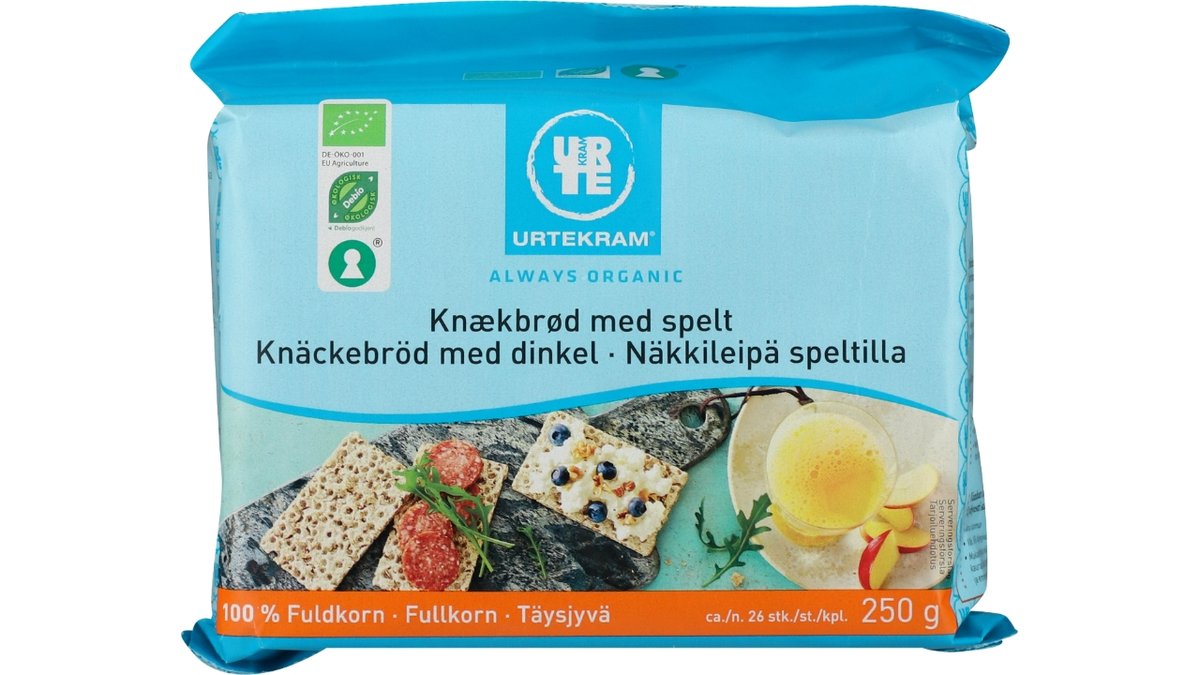 Urt. Knækbrød M/Spelt 250G Øko