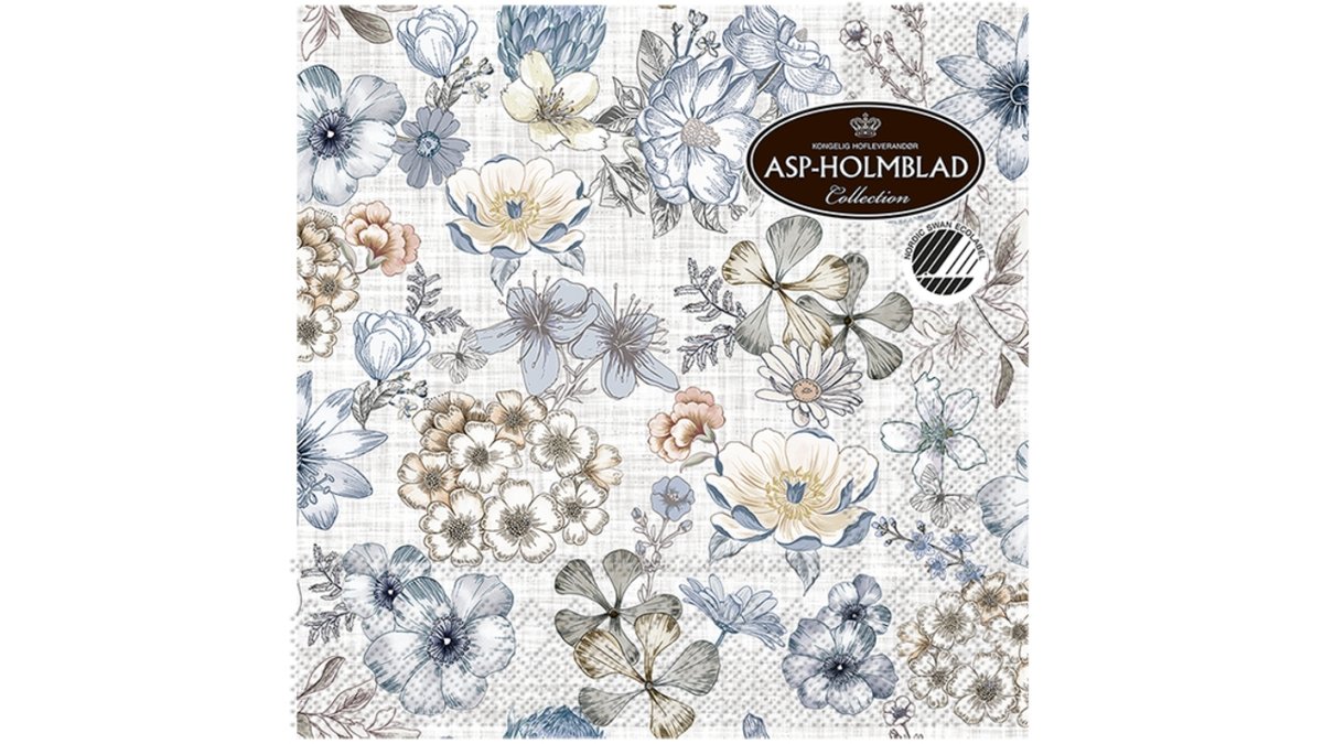 Serviet 33Cm Blomster 20Stk