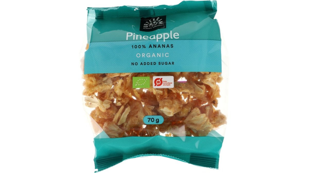 Urtekram Urt. pineapple dried øko 100 g