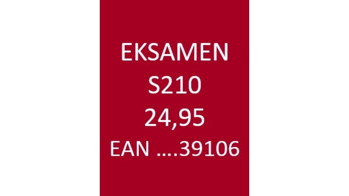 Eksamen kort S210 1 stk.