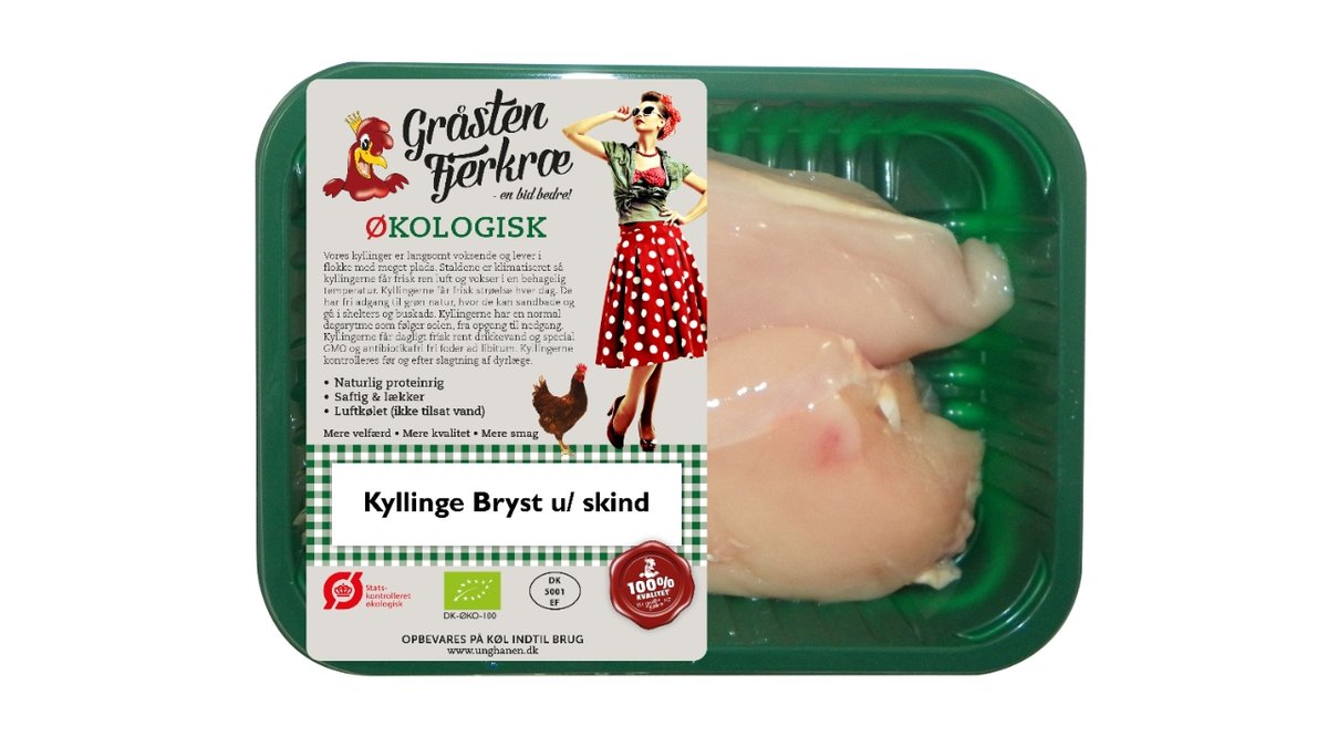 Gs Øko Kyllingefilet U/Skind