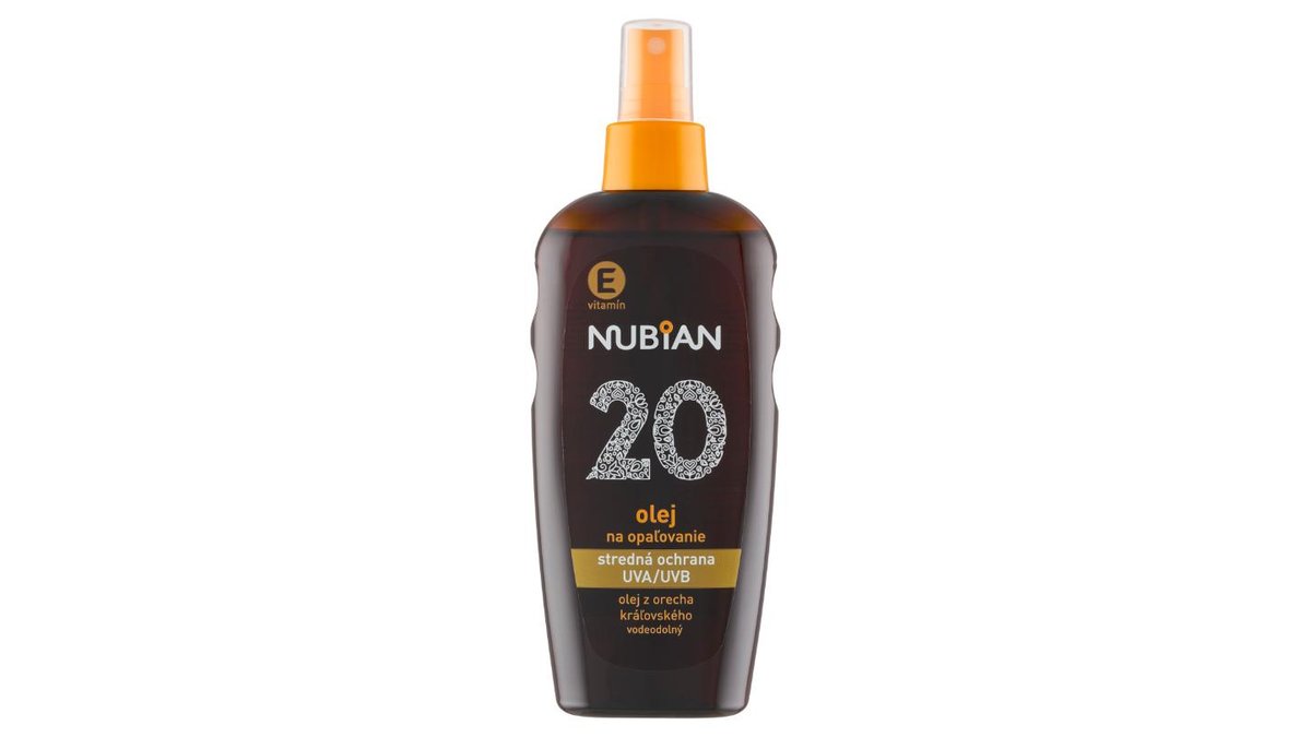 Nubian Vodeodolný olej na opaľovanie SPF 20 200 ml