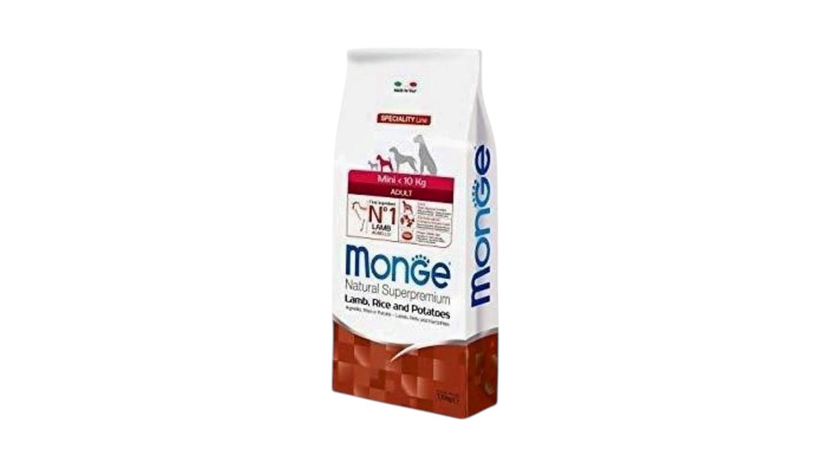 אוכל לכלבים גזע קטן מונג' Monge בוגר כבש ואורז 2.5 ק"ג | מזון יבש סופר-פרימיום 🐶🥩 | חיות מחמד טמבוריה בשפירא