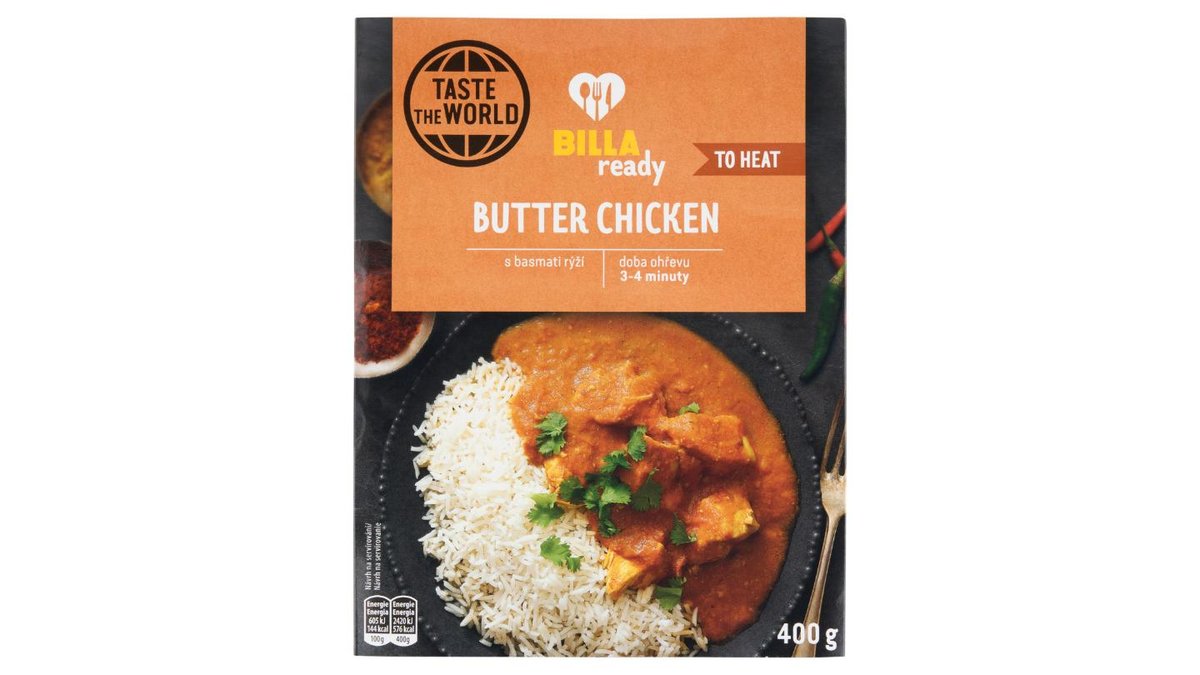 BILLA Ready Butter chicken s basmati rýží 400g