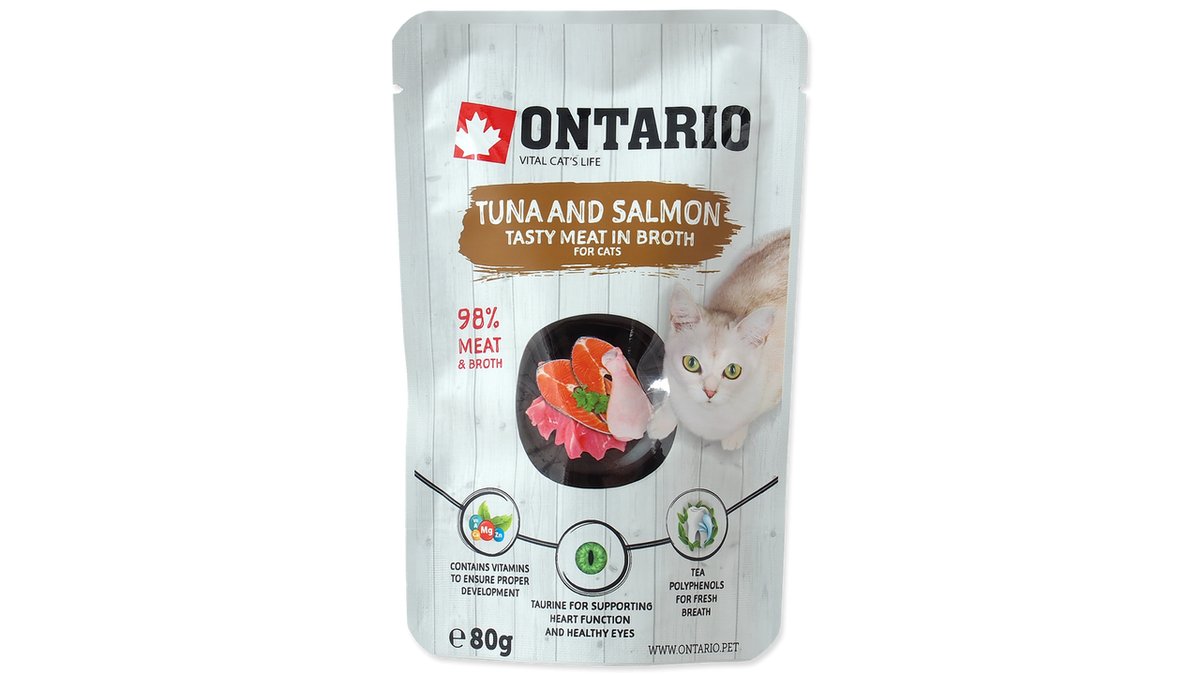 Ontario Kapsička tuňák a losos ve vývaru 80 g