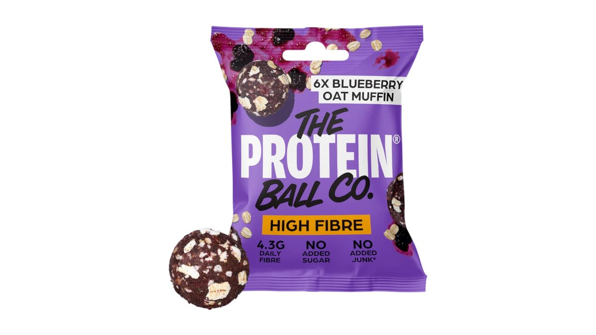 Proteinbolde M. Blåbær & Glutenfri Havregryn, The Protein Ball Co.