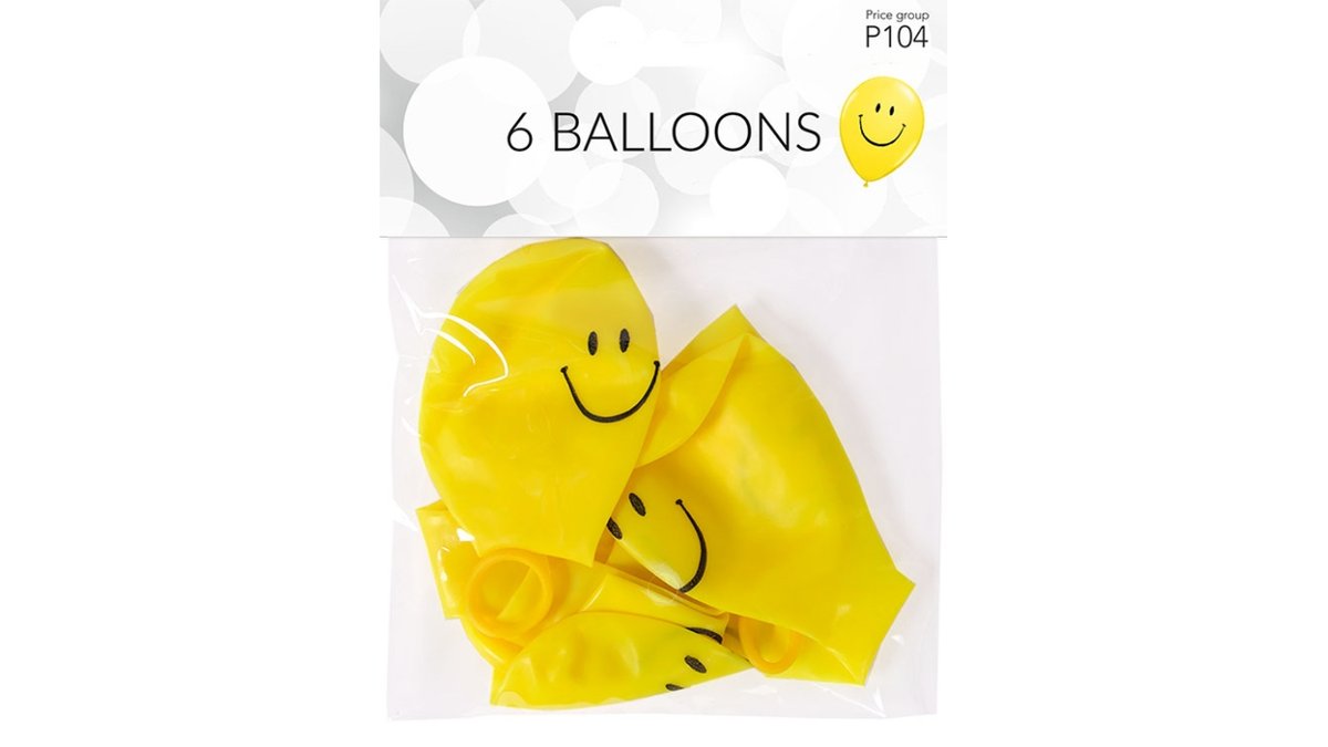 Balloner smiley P104 8 stk.