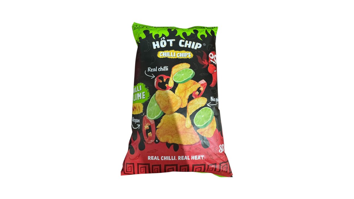 HOT CHIP Zemiakové čipsy s limetkou a čili