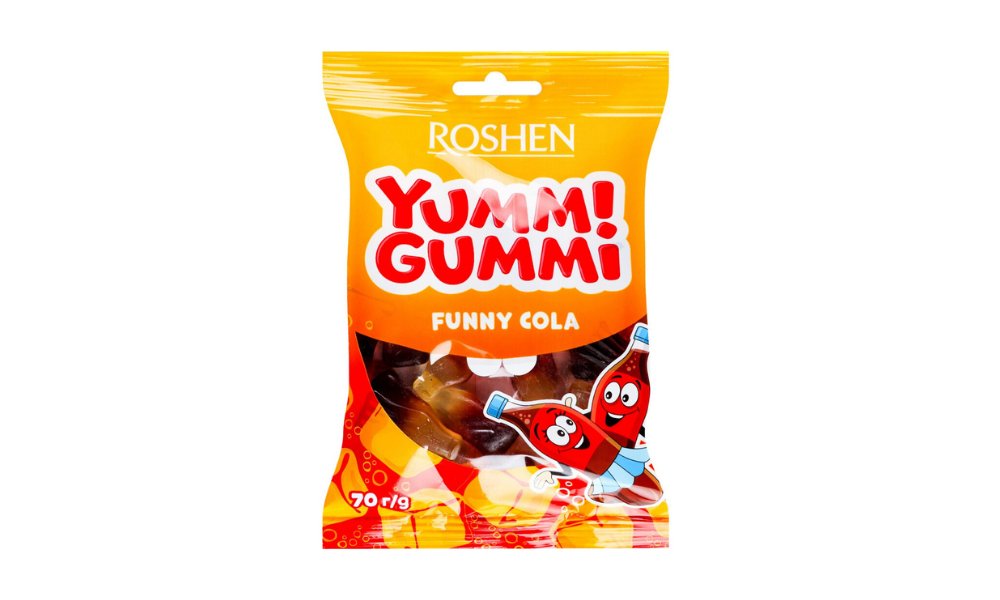 Yummi Gummi Конфеты Желейные Funny Cola 70гр