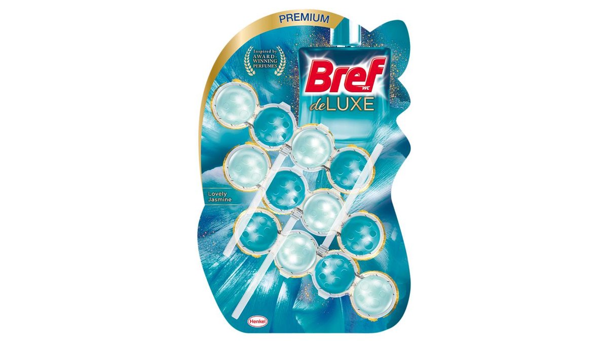 Bref DeLuxe Jasmine tuhý WC blok, 3 ks