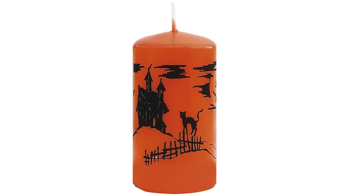 Halloween bloklys med kat 194 g