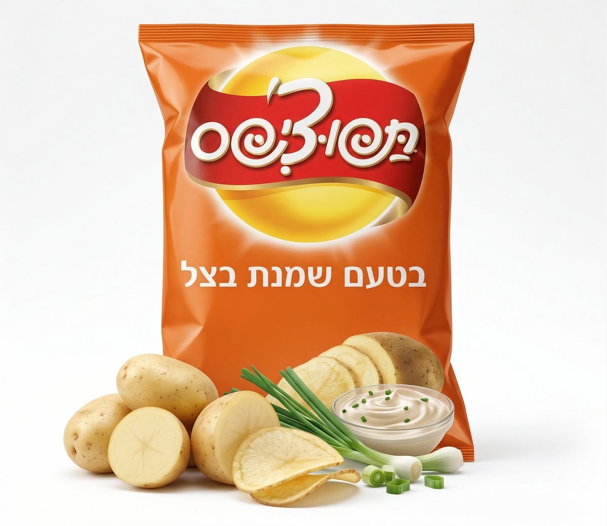 צ'יפס בטעם שמנת ובצל