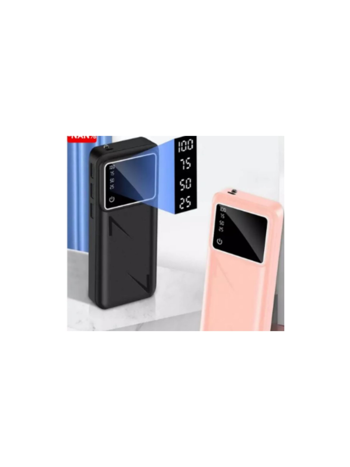 סוללת גיבוי עוצמתית 20,000mAh | מטען נייד פרימיום עם מסך דיגיטלי | 3 יציאות USB ופנס חירום מובנה | כולל כבל טעינה 🔋⚡📱