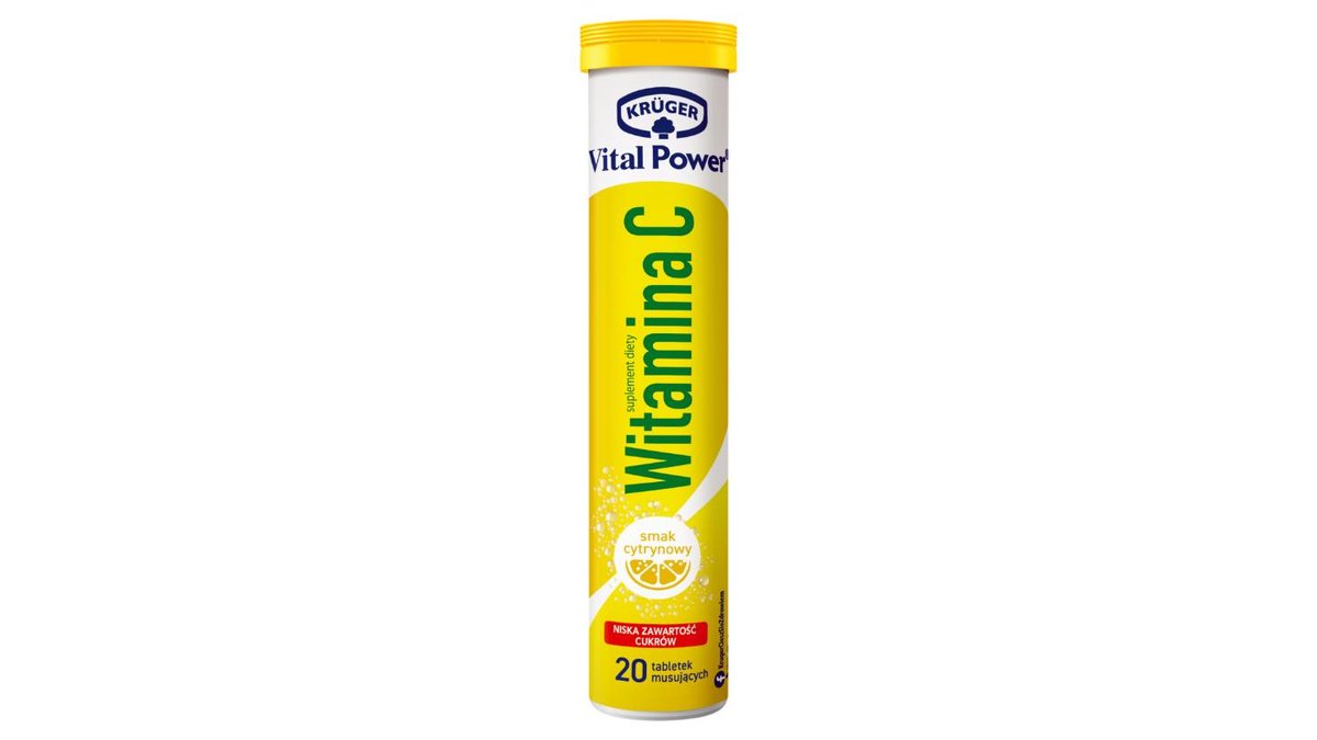 Krüger Vital Power Witamina C smak cytrynowy 84 g (20 sztuk)