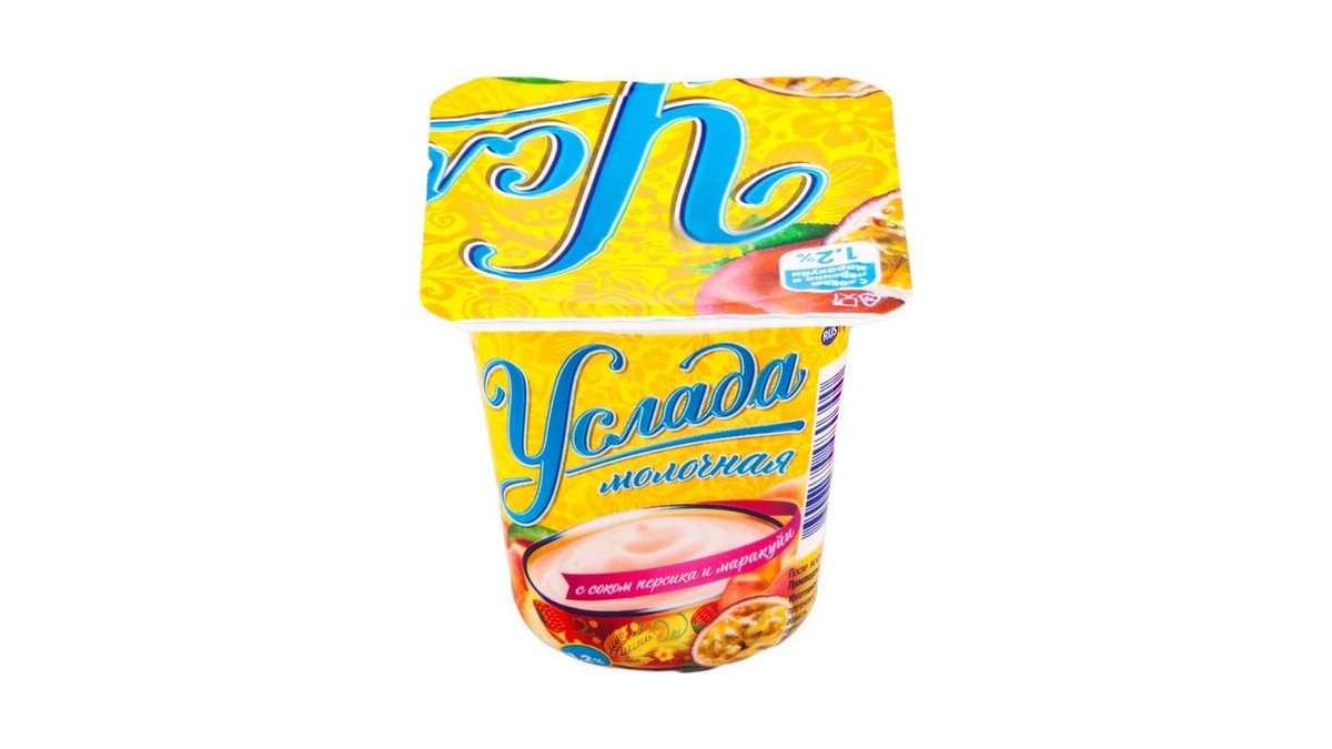 Йогуртный продукт Услада персик 1,2% 95 г