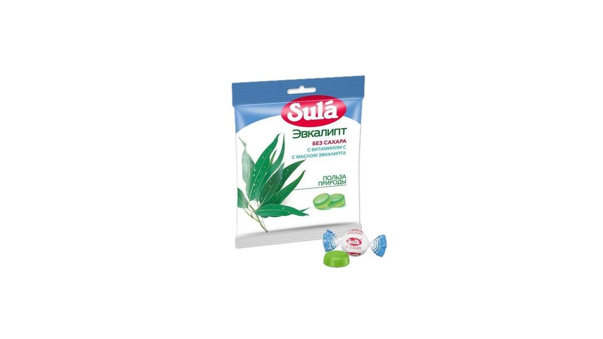 Леденцы Sula эвкалипт 60 г