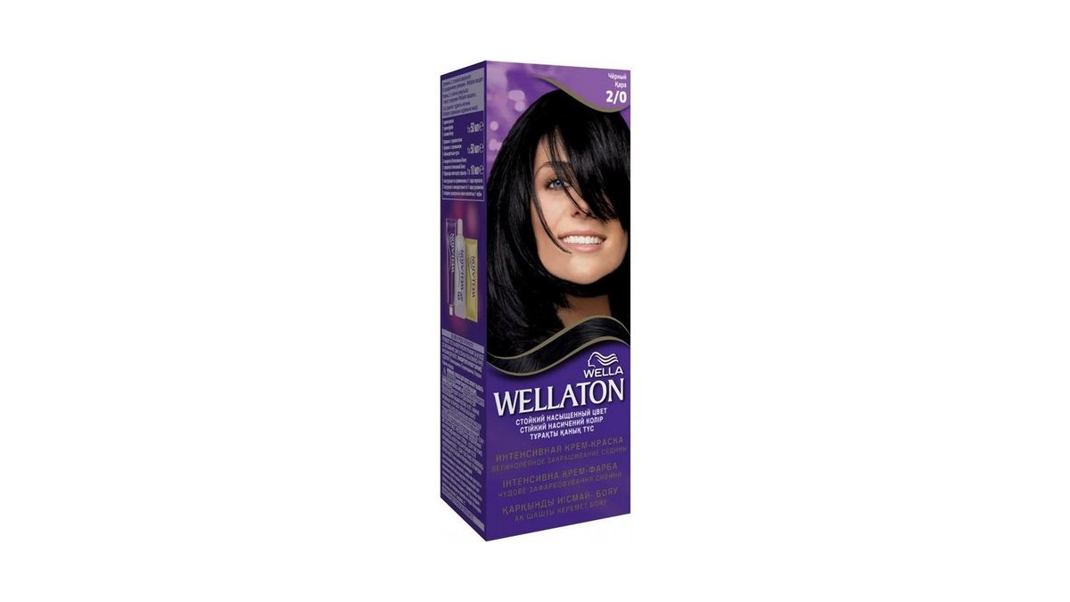 Краска для волос Wellaton 2/0 Черный