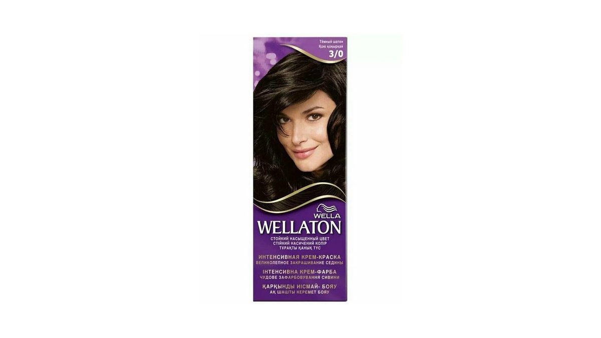Краска для волос Wellaton 3/0 Темный шатен