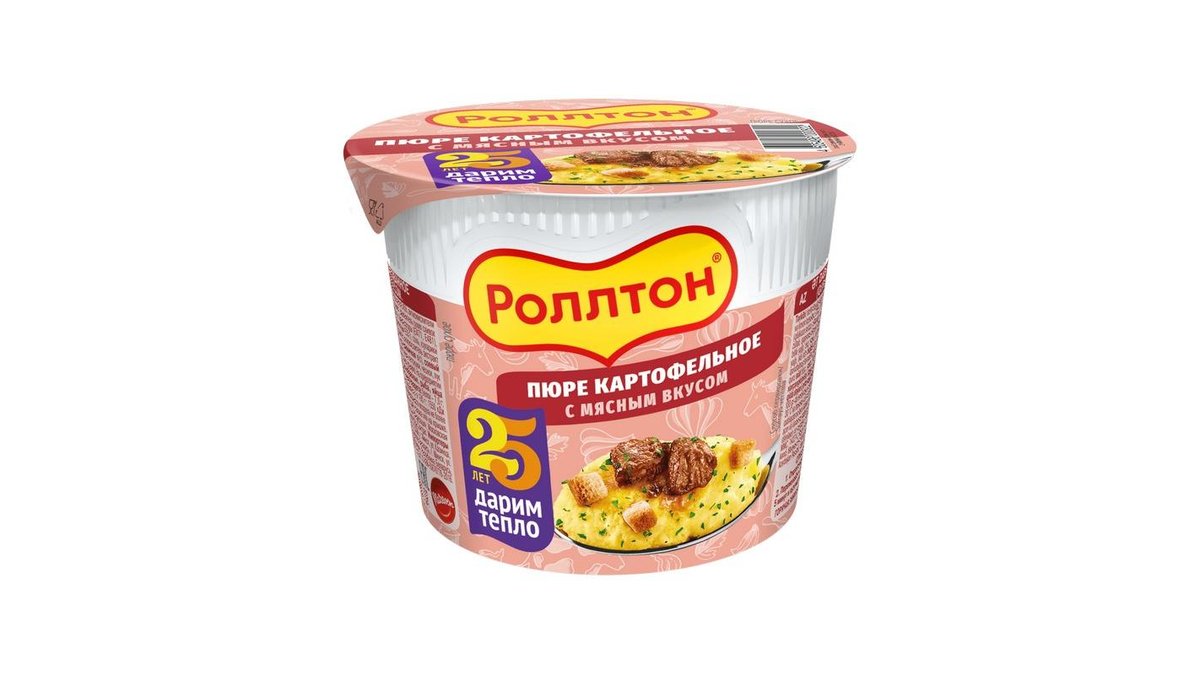 Пюре Роллтон картофельное с мясным вкусом 40 г