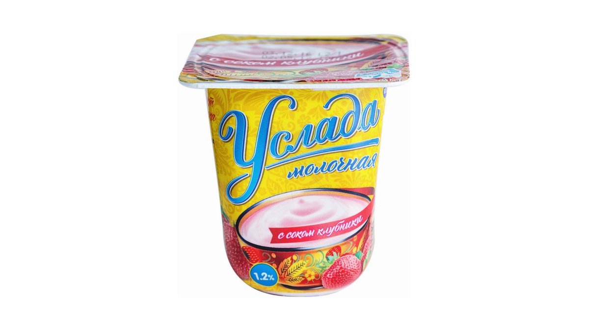 Йогуртный продукт Услада клубника 1,2% 95 г