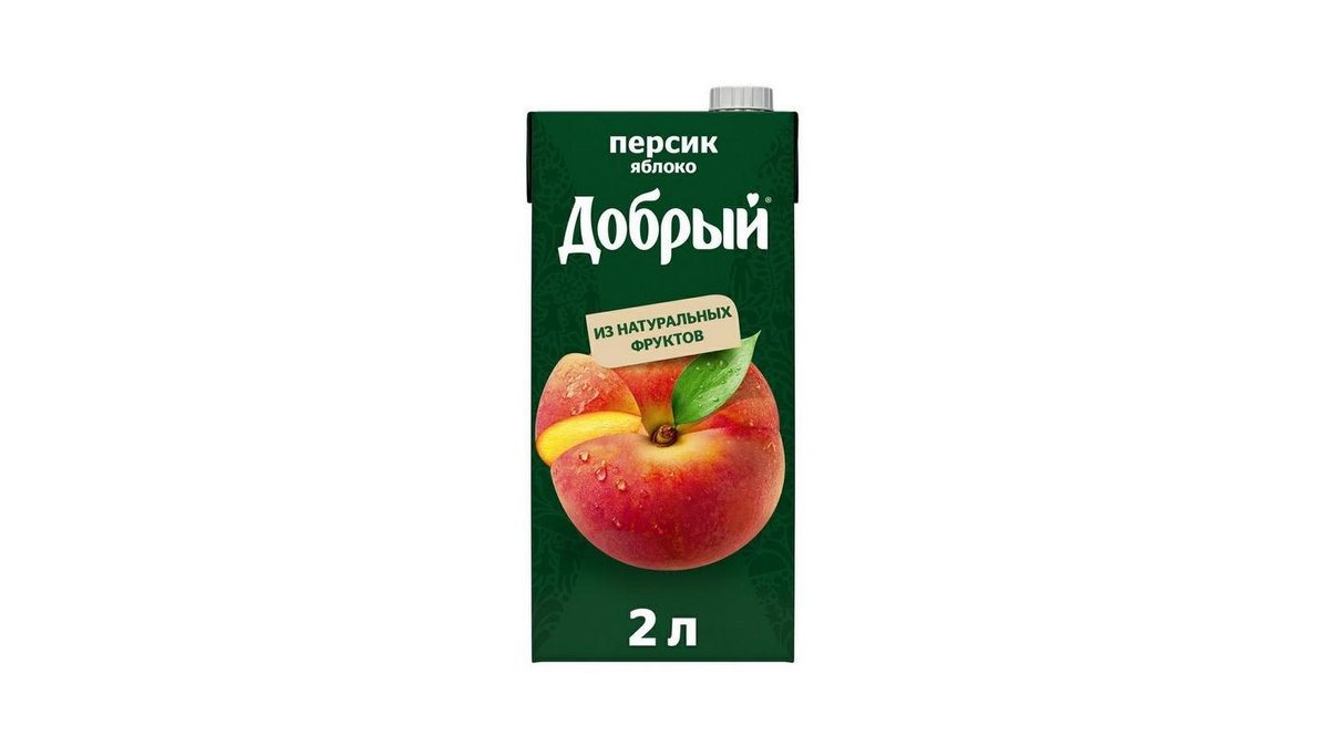 Нектар Добрый персиково-яблочный 2 л