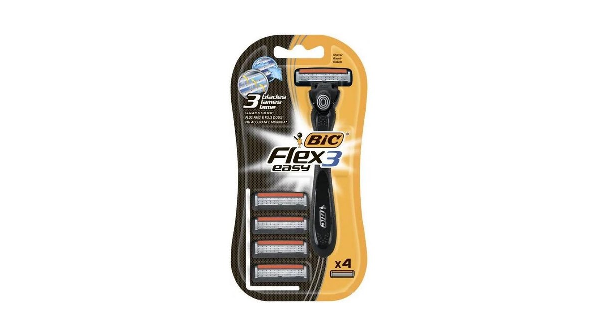 Станок бритвенный Bic Flex 3 + 4 кассеты